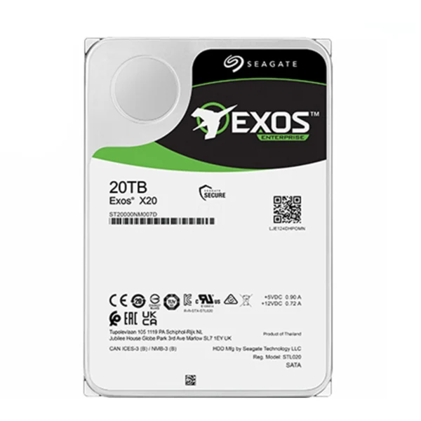 هارددیسک اینترنال  Seagate Exos X20 st20000nm007d ظرفیت 20 ترابایت