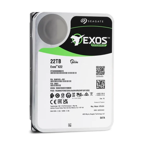 هارددیسک اینترنال  Seagate Exos X22 ST22000NM001E ظرفیت 22 ترابایت